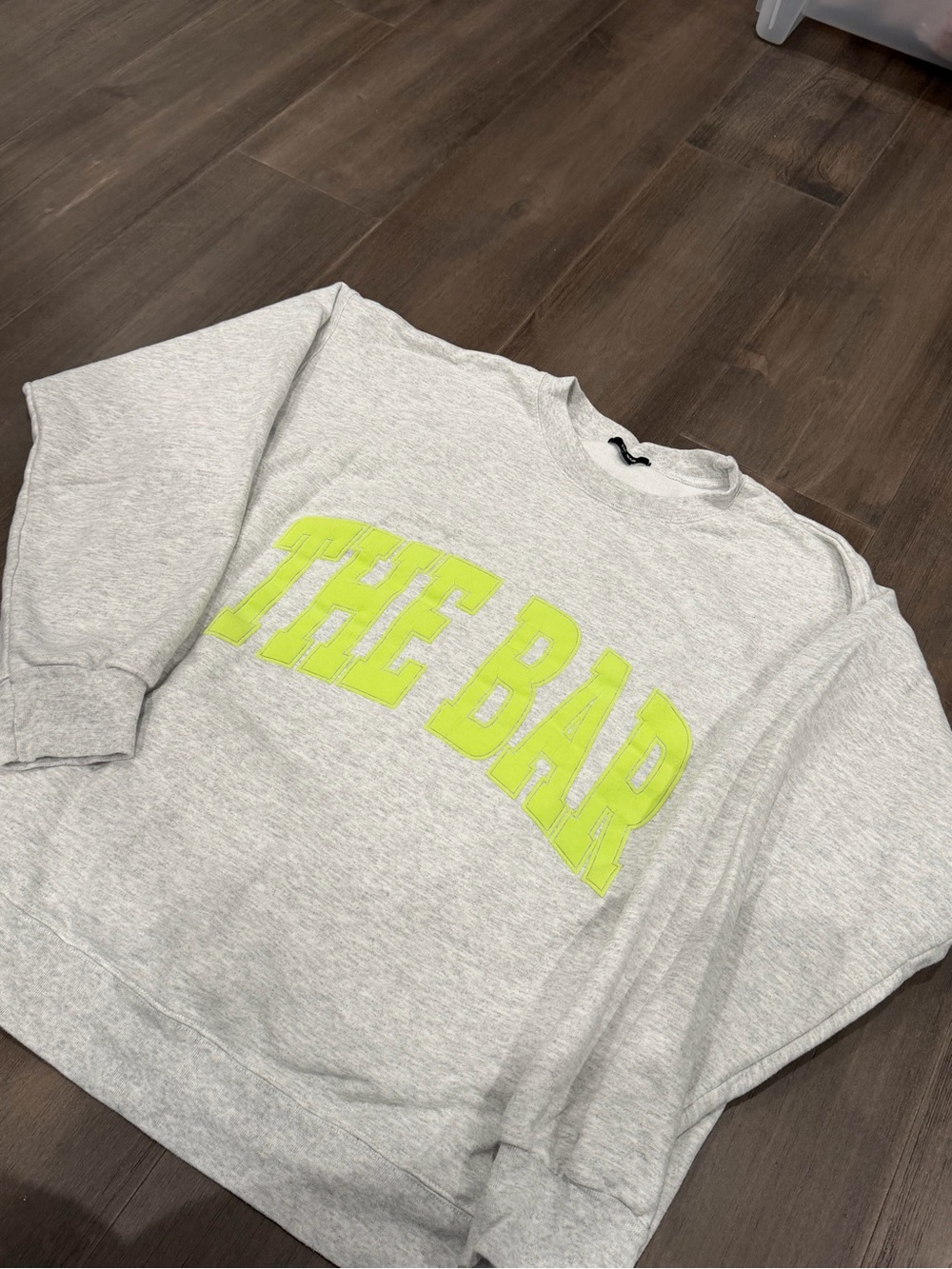 The Bar Sweatshirt Grey/Lime